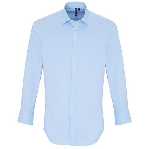 Koszula Meska Slim Popelina Strecz PW244 - Pale Blue (ca. Pantone 2717C)