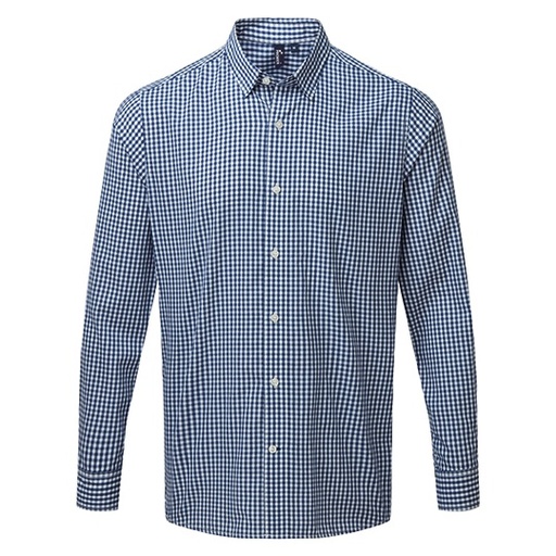 Koszula Męska Slim Poliester Bawełna Latwa w Pielegnacji PW252 - Navy (ca. Pantone 533C) & White