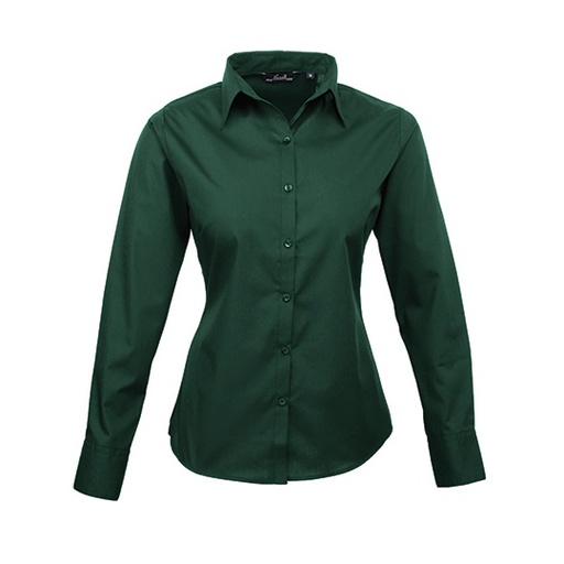 Koszula Damska Klasyczna Popelinowa Latwa Pielegnacja PW300 - Bottle Green