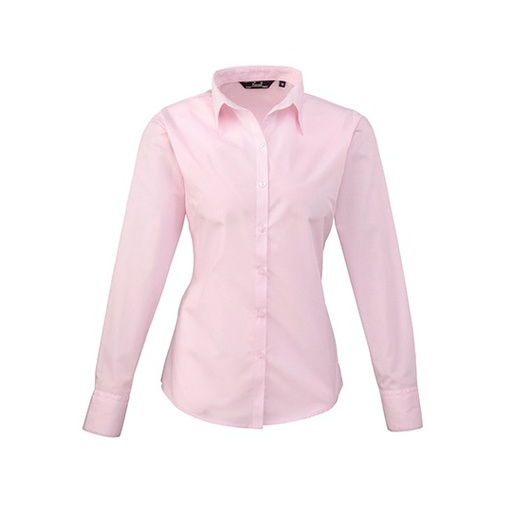 Damska koszula z długim rękawem klasyczna PW300 - Pink (ca. Pantone 707C)