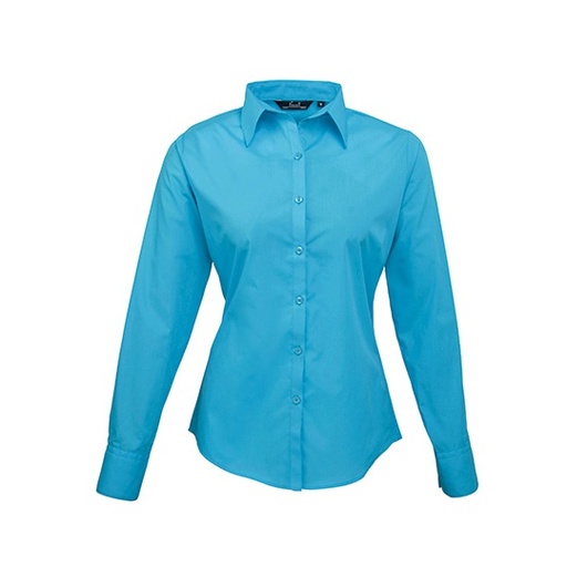 Koszula Damska Klasyczna Popelinowa Latwa Pielegnacja PW300 - Turquoise (ca. Pantone 7703C)