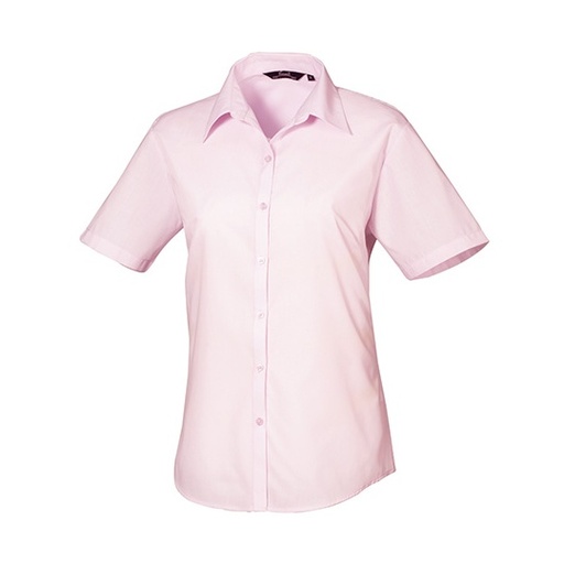 Bluzka Damska Dopasowana Popelina Latwa w Pielegnacji PW302 - Pink (ca. Pantone 707C)
