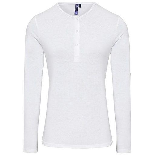 Koszulka Damska Klasyczna Elastyczna PW318 - White