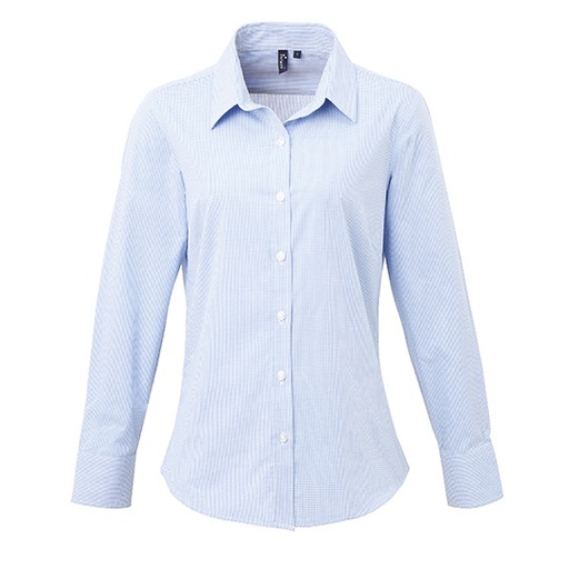 Koszula Damska Slim Fit Popelina Bawelniana PW320 - Light Blue (ca. Pantone 7451C)