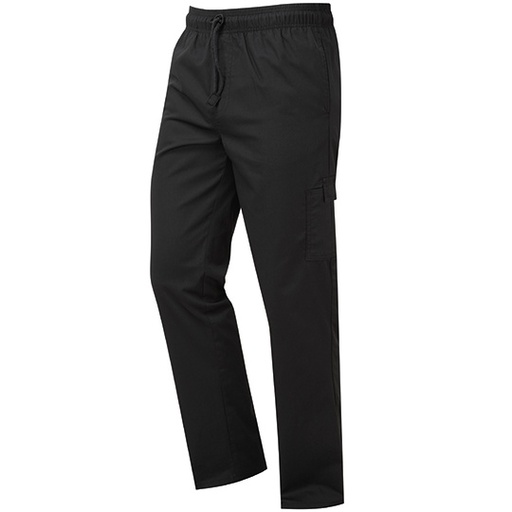 Spodnie kucharskie cargo PW555 - Black (ca. Pantone Black C)
