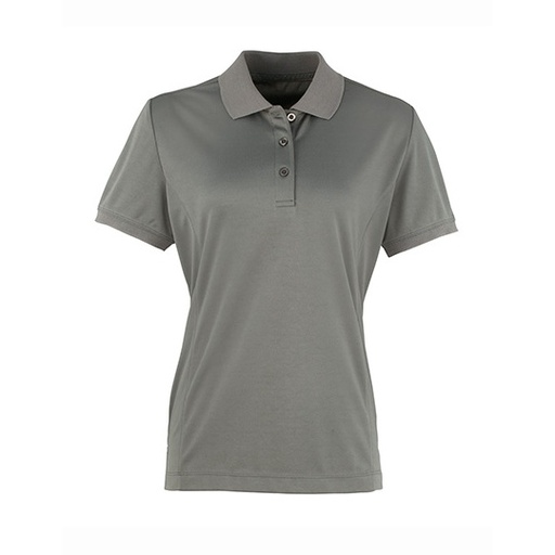 Damska koszulka polo Slim PW616 - Dark Grey (ca. Pantone 431C)