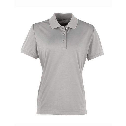 Damska koszulka polo Slim PW616 - Silver (ca. Pantone 428C)