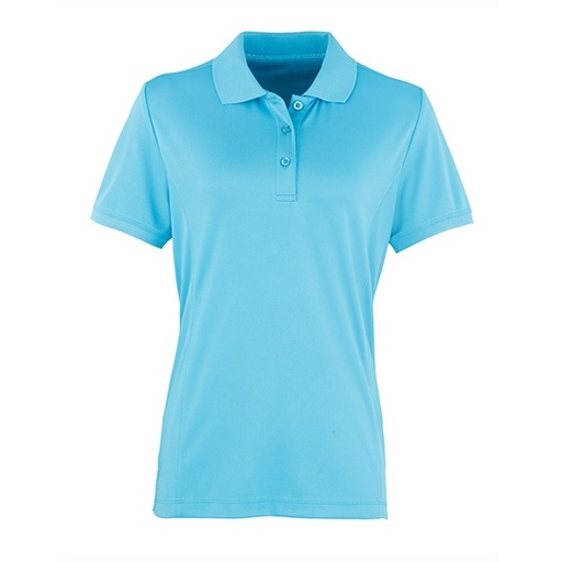 Damska koszulka polo Slim PW616 - Turquoise (ca. Pantone 312C)