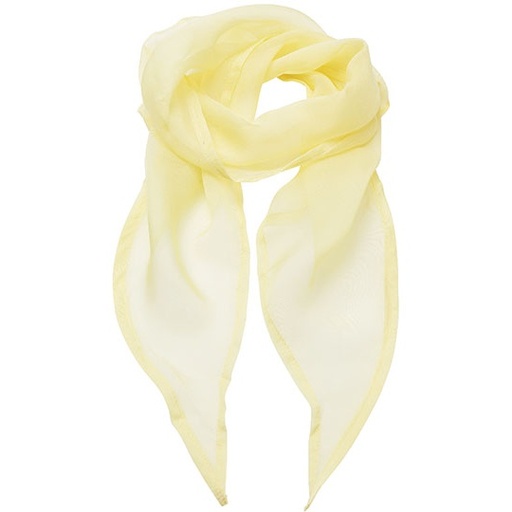 Szal Damski Szyfonowy PW740 - Lemon (ca. Pantone 127C)