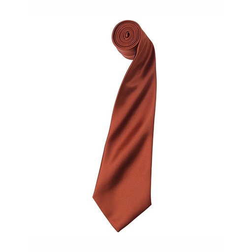 Krawat Klasyczny Satynowy PW750 - Chestnut (ca. Pantone 7525C)