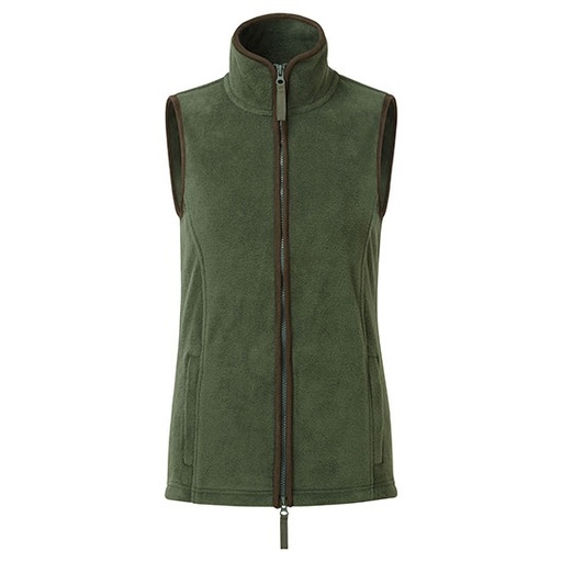 Bezrekawnik Damski Polarowy PW804 - Moss Green (ca. Pantone 2410C) & Brown (ca. Pantone 4975C)