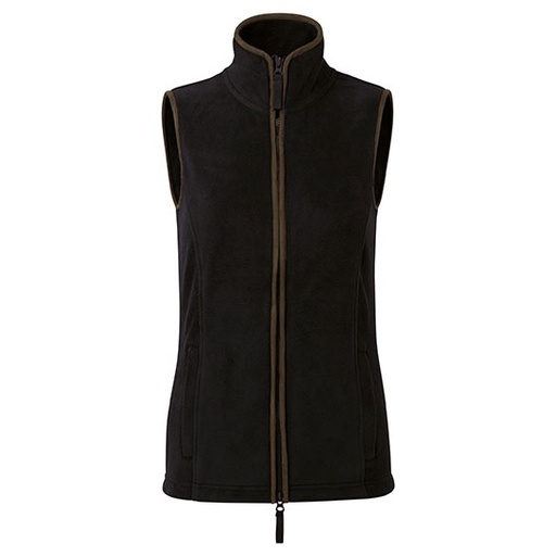 Bezrekawnik Damski Polarowy PW804 - Black (ca. Pantone Black C) & Brown (ca. Pantone 4975C)