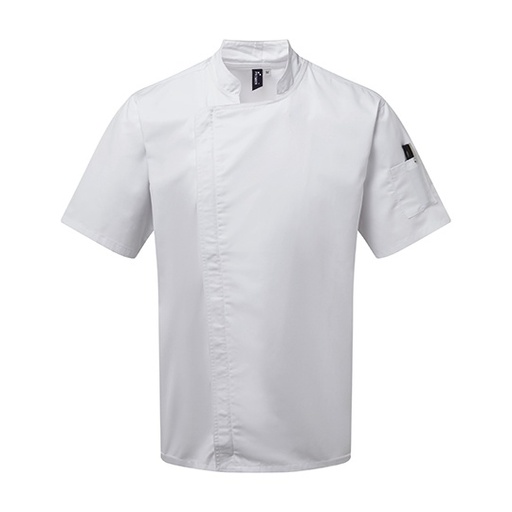 Kurtka Kucharska Krotki Rekaw Denim Bawelna Twill PW906 - White