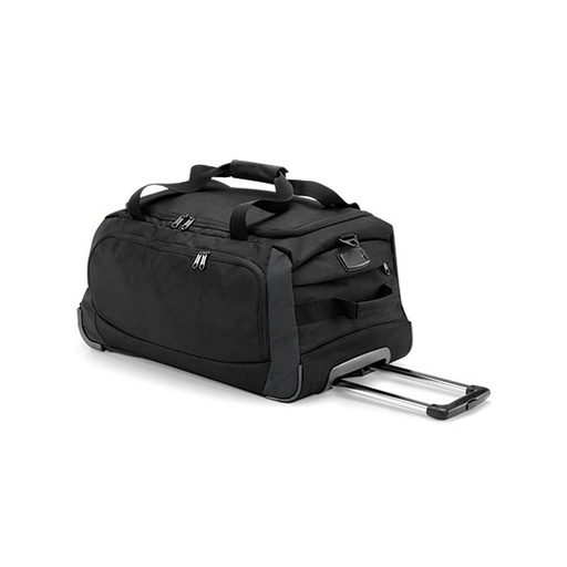 Torba Podrozna na Kolkach Poliester QD970 - Black & Dark Graphite