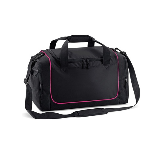 Torba sportowa 30L z przegrodą na buty - Black & Fuchsia
