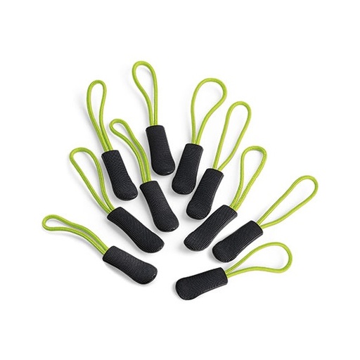 Zestaw 10 uchwytów do zamków błyskawicznych QX505 - Lime Green