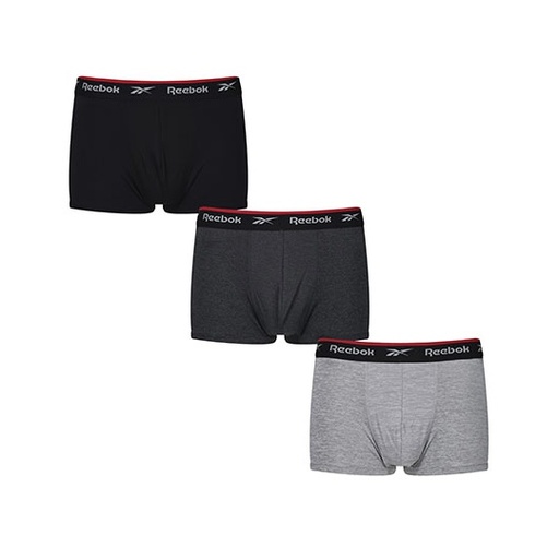 Bokserki Meskie Szybkoschnace Odprowadzajace Wilgoc RBK8260 - Black & Grey Marl & Charcoal
