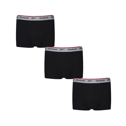 Bokserki Męskie Bawełniane z Elastanem RBK8266 - Black & Black & Black