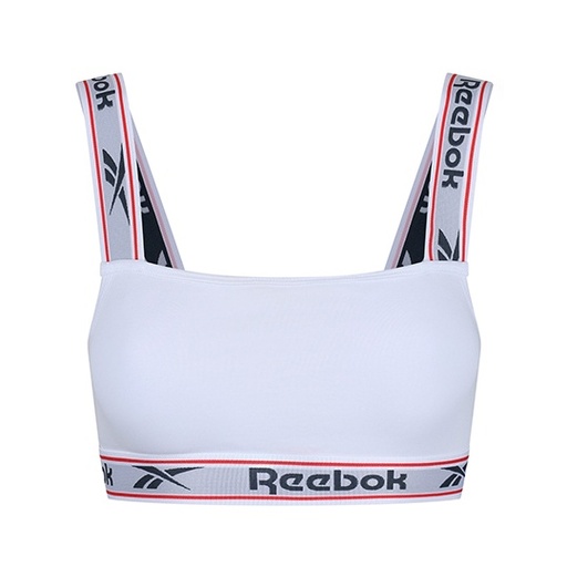 Krótki top Damski Elastyczny Bawełna Elastan RBK9482 - White