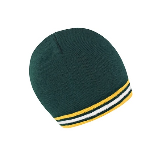 [RC368-1000146606] Czapka Dzianinowa Akrylowa RC368 - Green & Gold