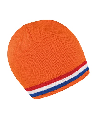 [RC368-1000146609] Czapka dzianinowa RC368 - Orange & Red