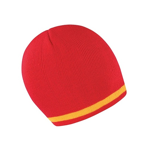 Czapka Dzianinowa Akrylowa RC368 - Red & Yellow