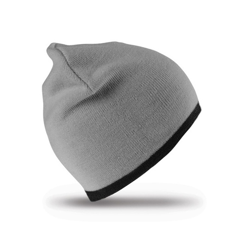 Dwustronna czapka bez mankietu RC46 - Grey & Black