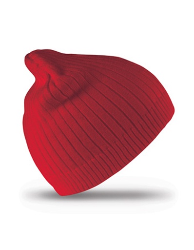 [RC74-1000146686] Bawełniana dziana czapka beanie RC74 - Red
