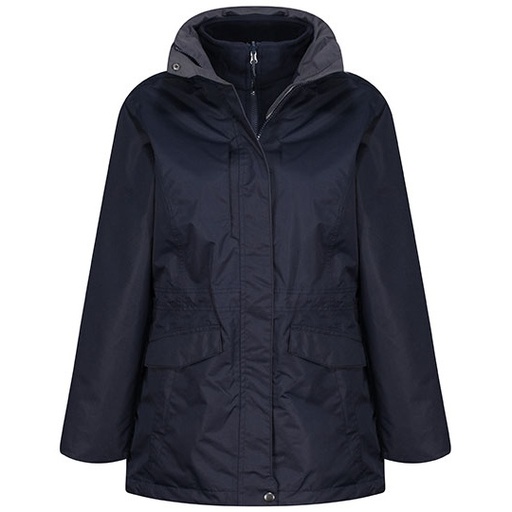 Damska kurtka 3 w 1 wodoodporna z kapturem RG148 - Navy