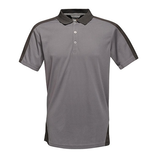 Koszulka polo RG1740 - Seal Grey (Solid) & Black