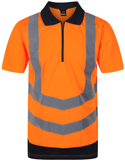 Polo Pro Hi-Vis - Orange & Navy
