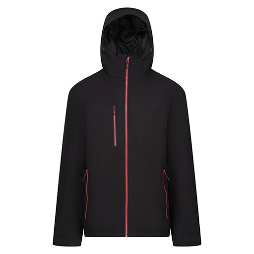 Ocieplana kurtka z kapturem RG253 - Black & Classic Red