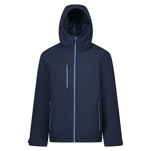 Kurtka Ocieplana z Kapturem Wodoodporna Oddychająca Stretch RG253 - Navy & French Blue