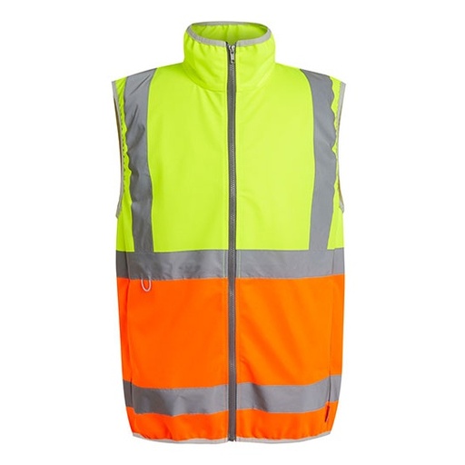 Kamizelka Męska Hi-Vis Poliester Recyklingowany RG257 - Yellow & Orange