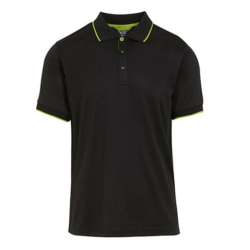Koszulka Polo z Krótkim Rękawem RG264 - Black & Lime