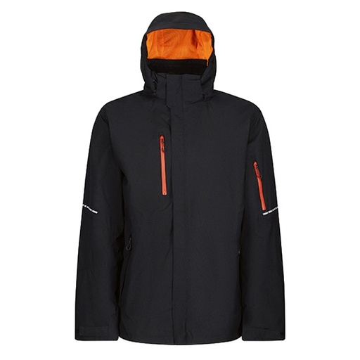 Kurtka Wodoodporna Oddychająca Stretch RG5110 - Black & Magma Orange