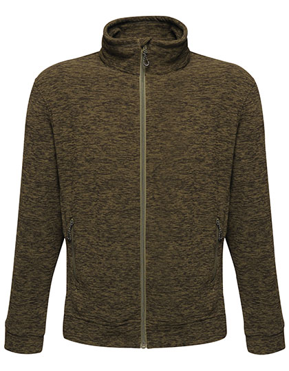 Męska kurtka polarowa Thornly z pełnym zamkiem - Dark Khaki Marl