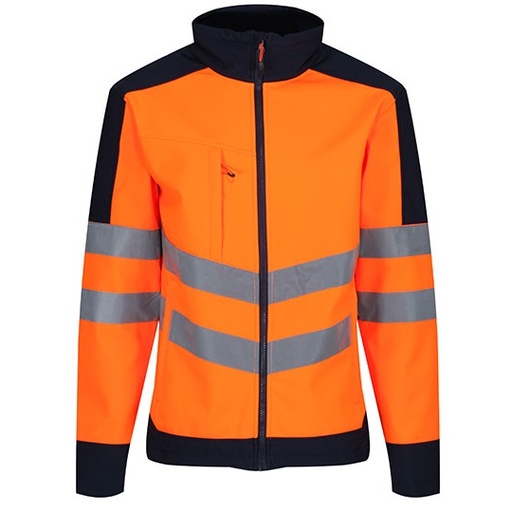 Kurtka Softshell Wodoodporna Oddychajaca Hi-Vis RG625 - Orange & Navy