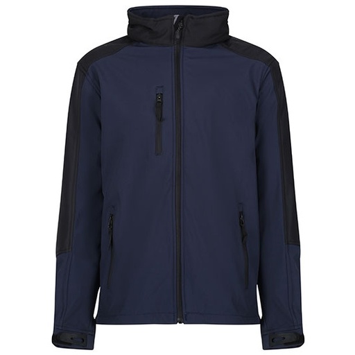 Kurtka Klasyczna Softshell Ocieplana z Kapturem RG650 - Navy & Black