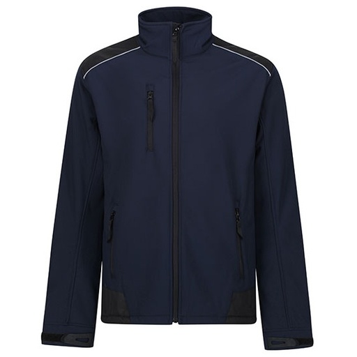 Kurtka Klasyczna Softshell Strecz Wodoodporna RG651 - Navy & Black