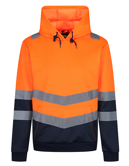 Bluza z kapturem Pro Hi-Vis zakładana przez głowę - Orange