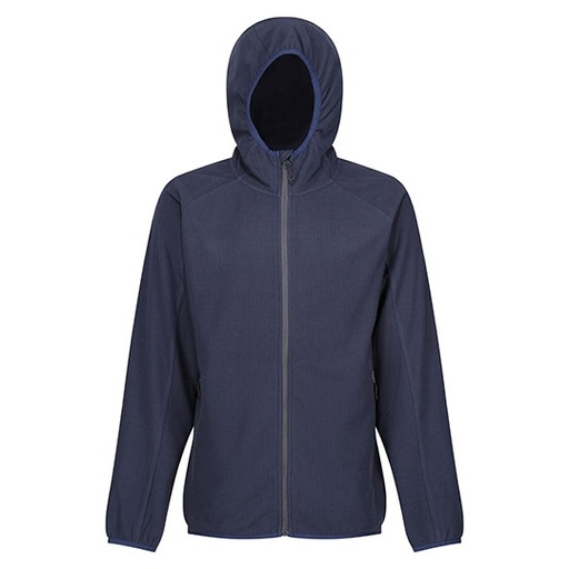 Bluza polarowa z kapturem na zamek RG690 - Navy & Seal Grey