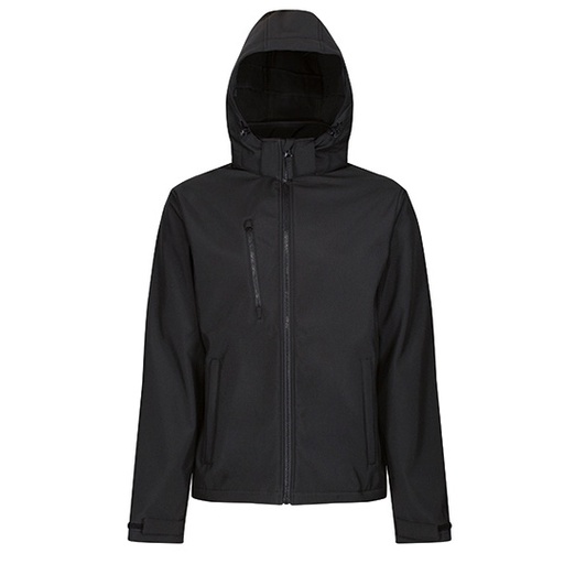 Kurtka Softshell 3-Warstwowa z Odpinanym Kapturem RG701 - Black