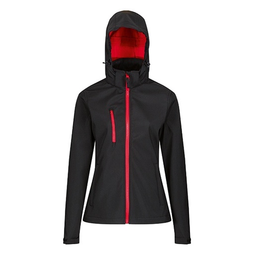 Damska kurtka softshell 3-warstwowa RG702 - Black & Classic Red
