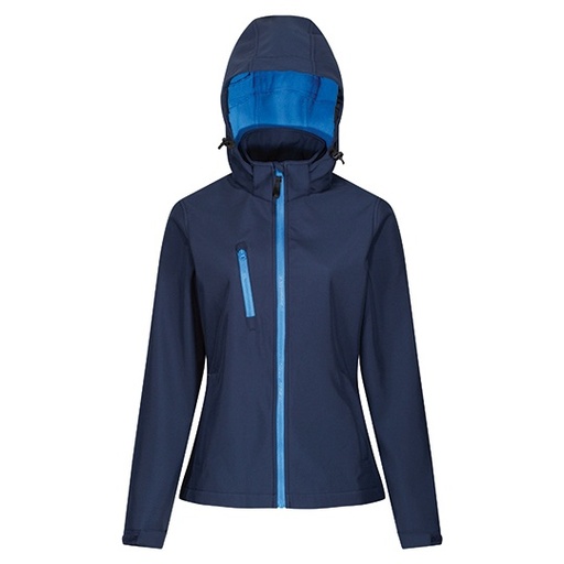 Kurtka Damska Slim Softshell 3-warstwowa Wodoodporna Oddychajaca RG702 - Navy & French Blue