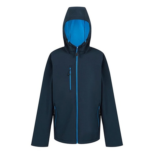 Kurtka softshell z kapturem RG705 - Navy & French Blue