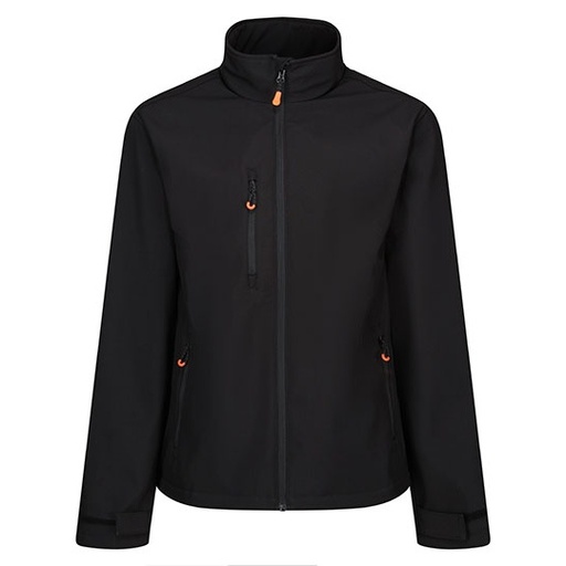 Kurtka Softshellowa RG739 - Black & Magma Orange