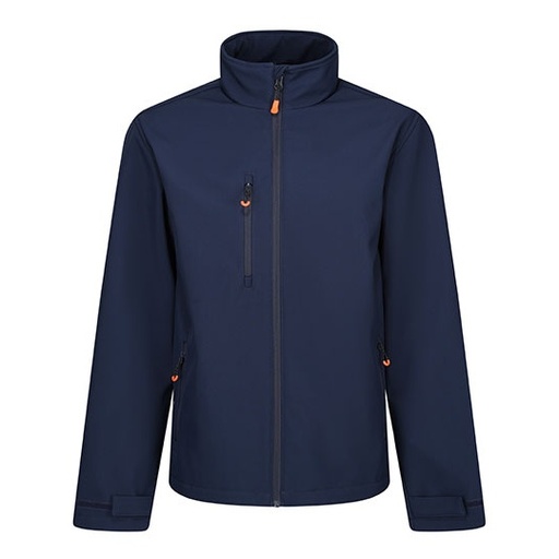 Kurtka Softshellowa Wodoodporna XPT z Recyklingu RG739 - Navy & Magma Orange