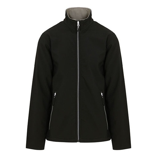 Kurtka Dwuwarstwowa Softshell Wiatroodporna Wodoodporna RG762 - Black & Mineral Grey