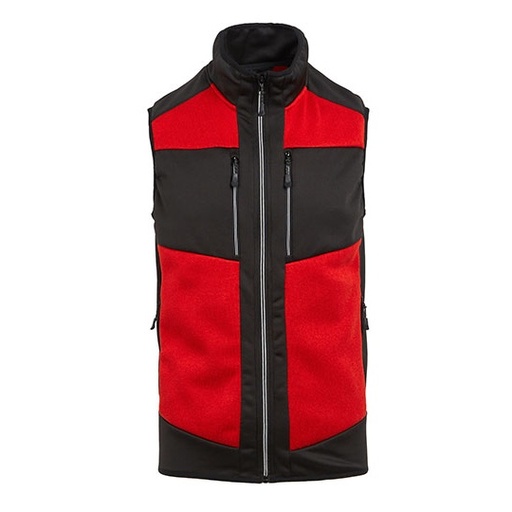 Bezrekawnik Unisex Polarowy Elastyczny z Recyklingu RG914 - Classic Red & Black